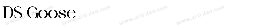 DS Goose字体转换